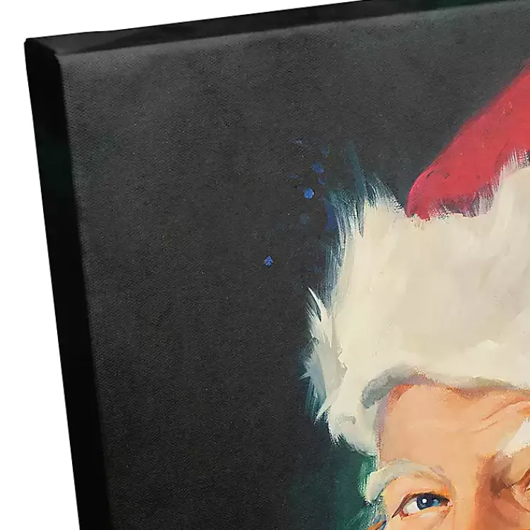 Christmas Art & Wall Decor>Kirklands Home Merry Christmas Santa Portrait Canvas Art Print