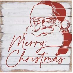 Christmas Art & Wall Decor>Kirklands Home Merry Christmas Santa Wood Wall Plaque