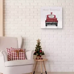 Christmas Art & Wall Decor>Kirklands Home Merry Christmas Snowy Truck Canvas Art Print