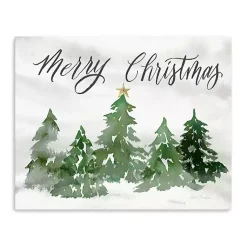 Christmas Art & Wall Decor>Kirklands Home Merry Christmas Trees Canvas Art Print