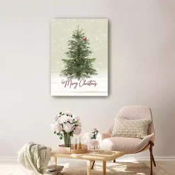 Christmas Art & Wall Decor>Kirklands Home Merry Christmas Woodland Canvas Print, 24x32 in.