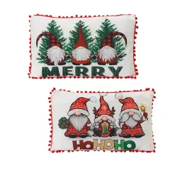 Christmas Pillows>Kirklands Home Merry HoHoHo Gnomes Lumbar Pillows, Set of 2