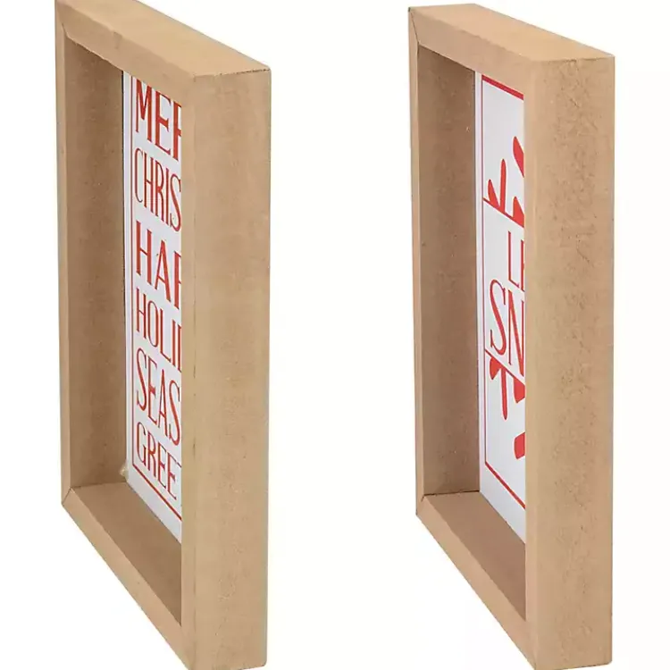 Christmas Art & Wall Decor>Kirklands Home Merry Let It Snow 2-pc. Christmas Wall Plaque Set