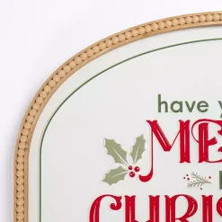 Christmas Art & Wall Decor>Kirklands Home Merry Little Christmas Beaded Wall Plaque