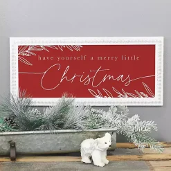 Christmas Art & Wall Decor>Kirklands Home Merry Little Christmas Beaded Frame Wall Plaque