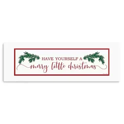 Christmas Art & Wall Decor>Kirklands Home Merry Little Christmas Pine Canvas Print
