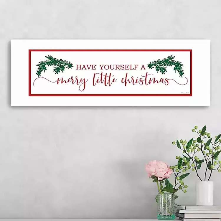 Christmas Art & Wall Decor>Kirklands Home Merry Little Christmas Pine Canvas Print