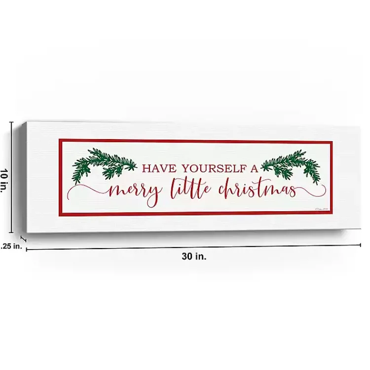 Christmas Art & Wall Decor>Kirklands Home Merry Little Christmas Pine Canvas Print