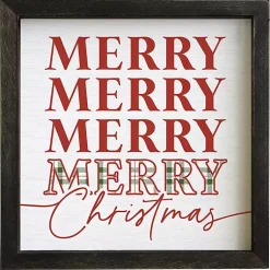 Christmas Art & Wall Decor>Kirklands Home Merry Merry Christmas Wall Plaque