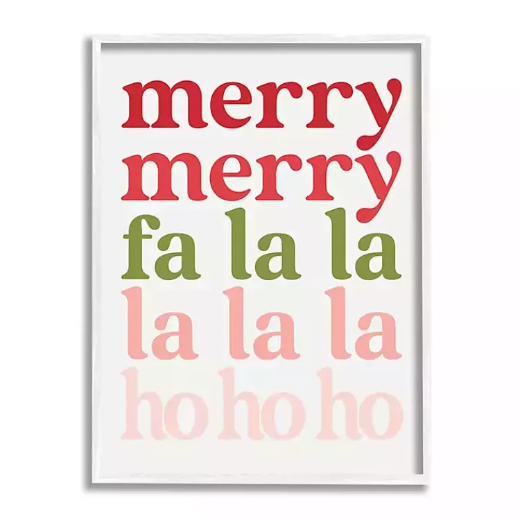 Christmas Art & Wall Decor>Kirklands Home Merry Merry Fa La La Wall Plaque
