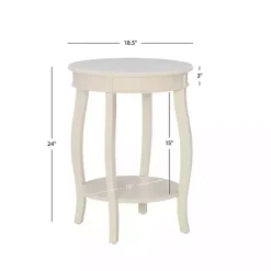 Kirklands Home Merryweather Off White Accent Table Ivory Sale