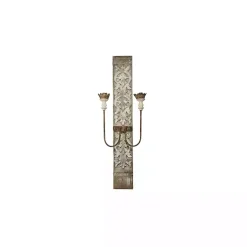 Sconces>Kirklands Home Metal 2 Bulb Sconce
