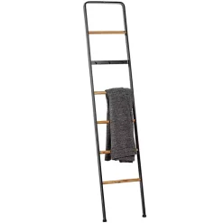 Decorative Accents>Kirklands Home Metal and Fir Wood Leaning Ladder with Hooks