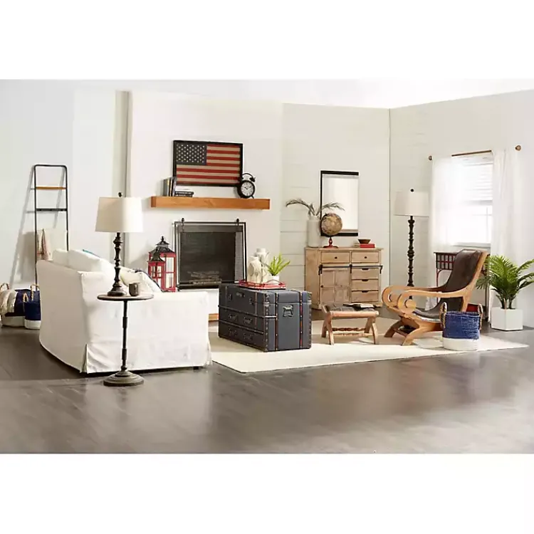 Decorative Accents>Kirklands Home Metal and Fir Wood Leaning Ladder with Hooks