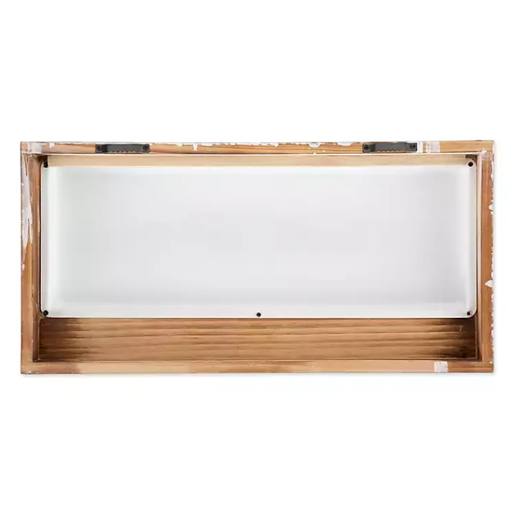 Kirklands Home Metal and Wood Bath Sign with Hooks Discount
