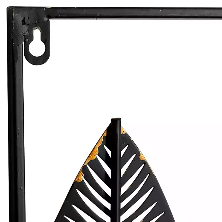Kirklands Home Metal and Wood Leaf Stems Wall Plaque Multi Best