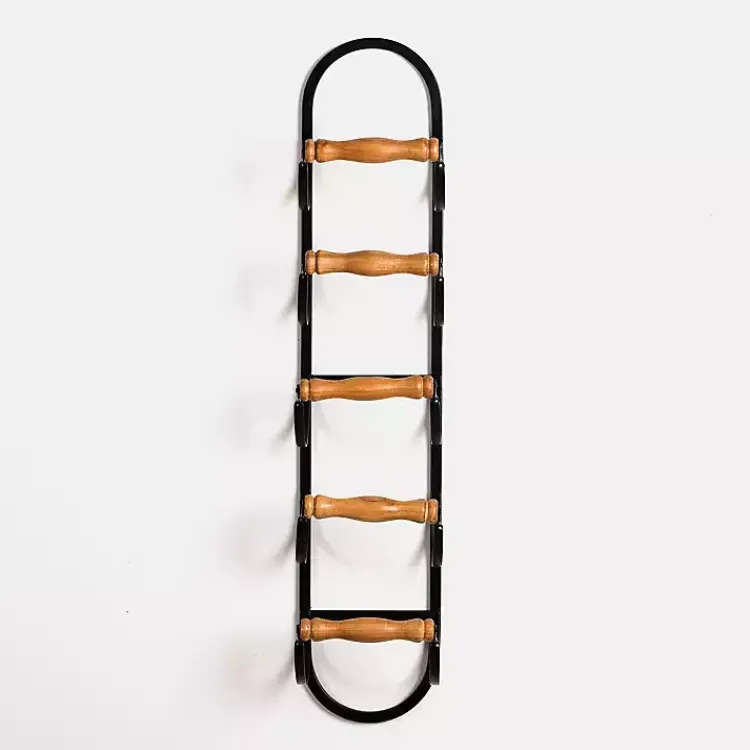 Kirklands Home Metal and Wood Tiered Multi-Use Wall Rack Clearance