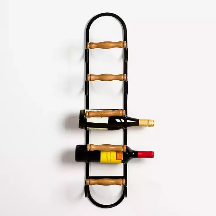 Kirklands Home Metal and Wood Tiered Multi-Use Wall Rack Clearance