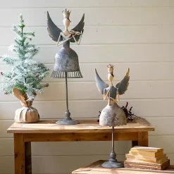 Christmas Decorations>Kirklands Home Metal Angels with Instruments, Set of 2