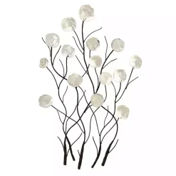 Kirklands Home Metal Peony Shell Wall Plaque