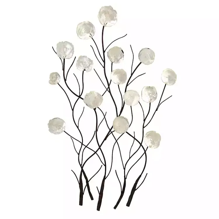 Kirklands Home Metal Peony Shell Wall Plaque