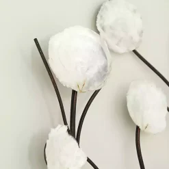 Kirklands Home Metal Peony Shell Wall Plaque
