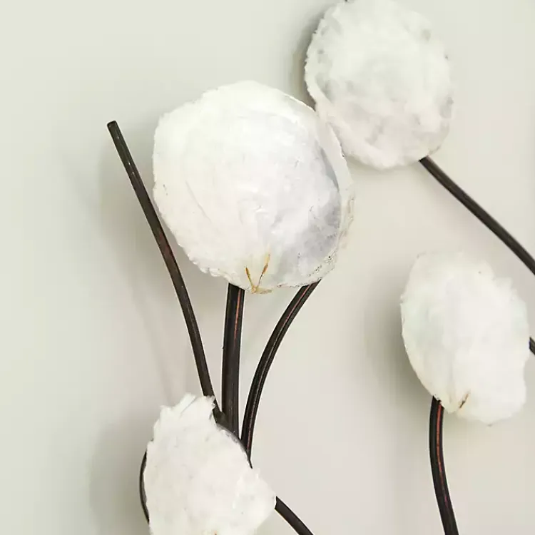 Kirklands Home Metal Peony Shell Wall Plaque