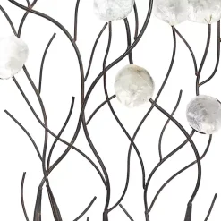 Kirklands Home Metal Peony Shell Wall Plaque