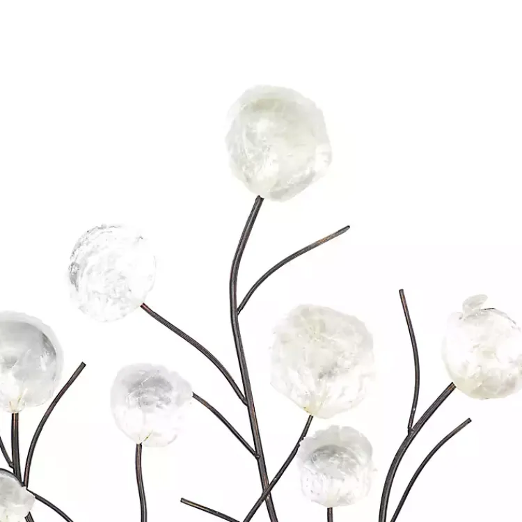 Kirklands Home Metal Peony Shell Wall Plaque