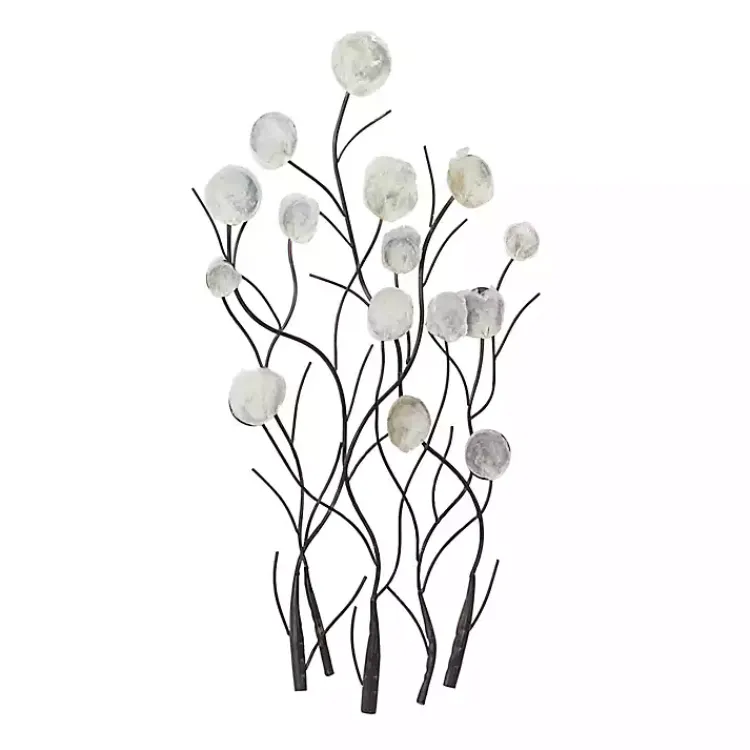 Kirklands Home Metal Peony Shell Wall Plaque
