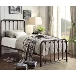 Kirklands Home Metal Slat Bronze Twin Platform Bed Black Online