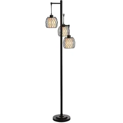 Kirklands Home Metal Tiered Woven Cage Robert Floor Lamp Black Best