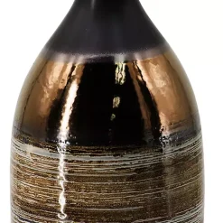 Vases>Kirklands Home Metallic Bronze Bottle Neck Vase, 19 in.