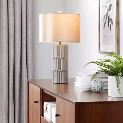Kirklands Home Metallic and Champagne Tanya Table Lamp Brown Sale