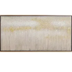 Kirklands Home Metallic Abstract Field Framed Canvas Print Gold Online