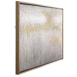Kirklands Home Metallic Abstract Field Framed Canvas Print Gold Online