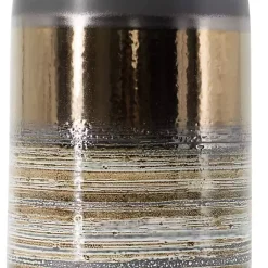 Vases>Kirklands Home Metallic Gold and Gray Vase