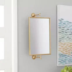 Kirklands Home Metallic Metal Frame Wall Mirror Gold Discount