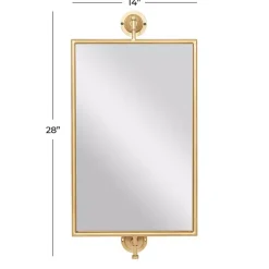 Kirklands Home Metallic Metal Frame Wall Mirror Gold Discount