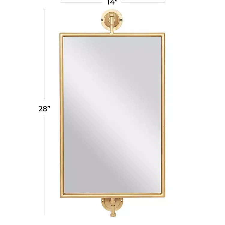 Kirklands Home Metallic Metal Frame Wall Mirror Gold Discount