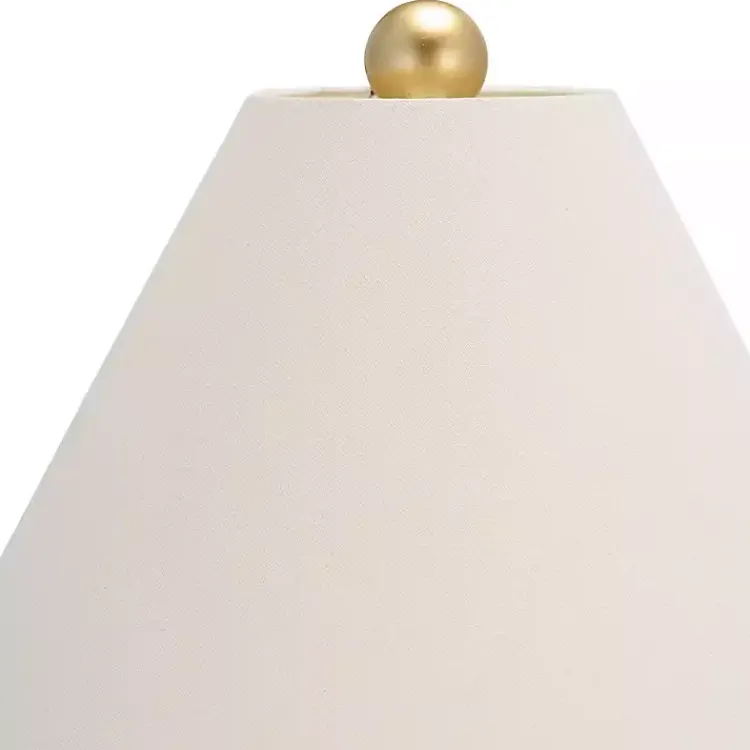 Kirklands Home Metallic Gold Textured Table Lamp Ivory Outlet