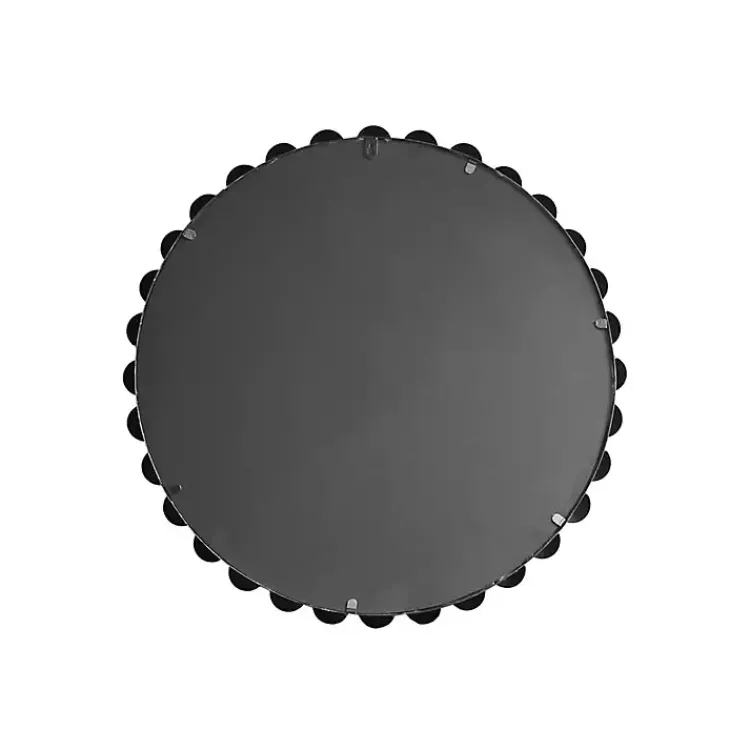 Kirklands Home Metallic Foiled Beaded Wall Mirror SIlver Discount