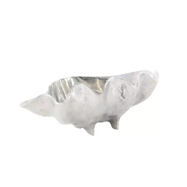 Decorative Bowls & Jars>Kirklands Home Metallic Shell Bowl Silver