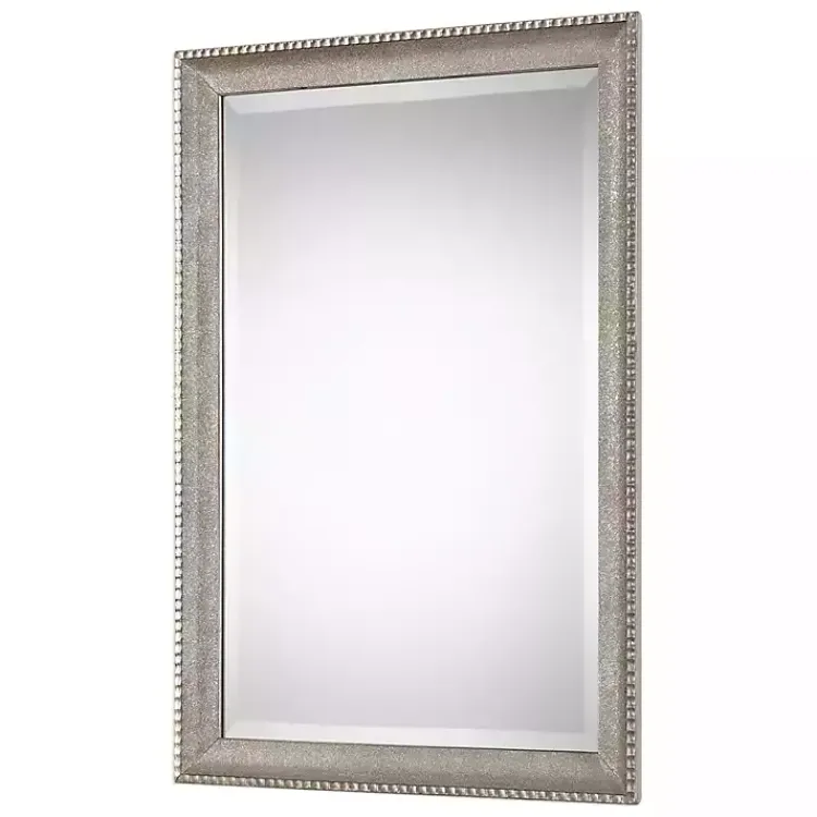 Kirklands Home Metallic Silver Textured Frame Wall Mirror Sale
