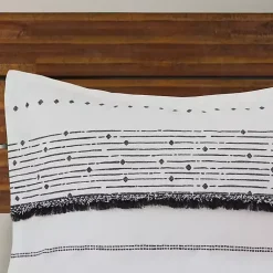 Kirklands Home Mia Striped 3-pc. King Duvet Cover Set White New