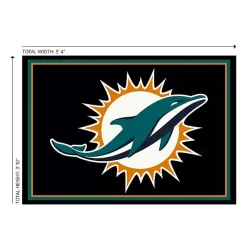Kirklands Home Miami Dolphins Area Rug, 4x6 Hot