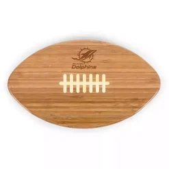 Kirklands Home Miami Dolphins Bamboo Football Cutting Board Tan Outlet