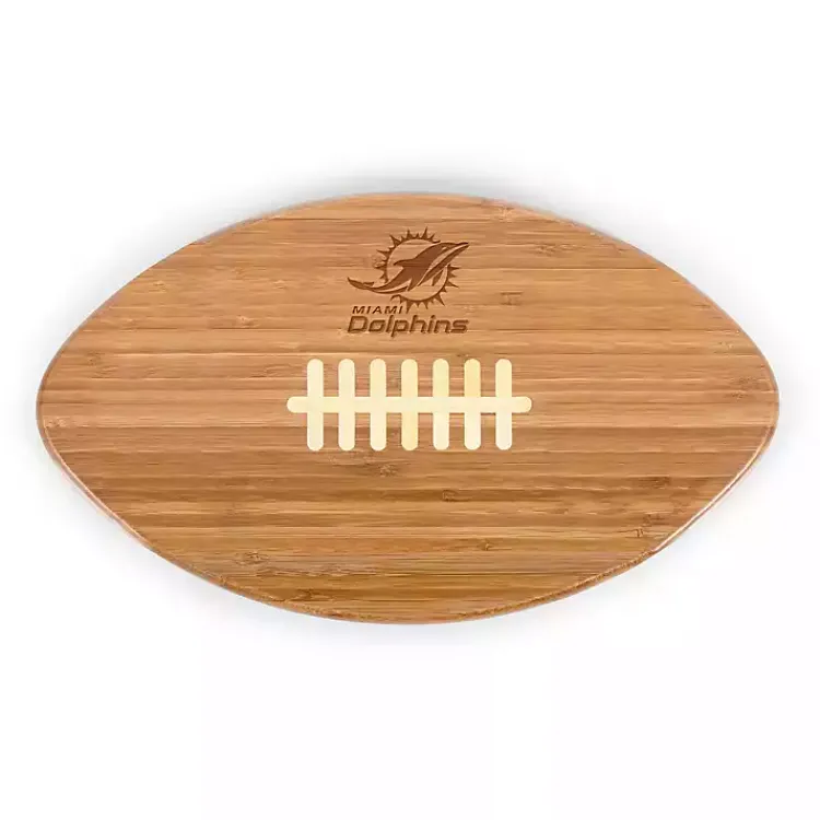 Kirklands Home Miami Dolphins Bamboo Football Cutting Board Tan Outlet