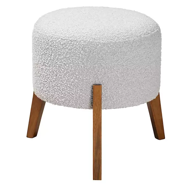Kirklands Home Mid-Century Modern Boucle Ottoman Gray Online