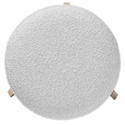 Kirklands Home Mid-Century Modern Boucle Ottoman Gray Online